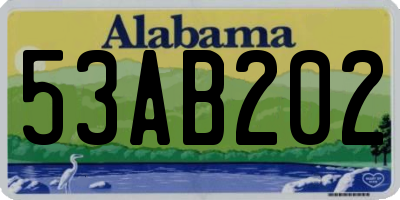 AL license plate 53AB202