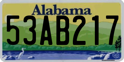 AL license plate 53AB217