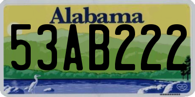 AL license plate 53AB222