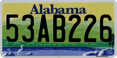 AL license plate 53AB226