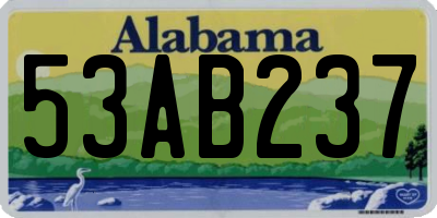 AL license plate 53AB237