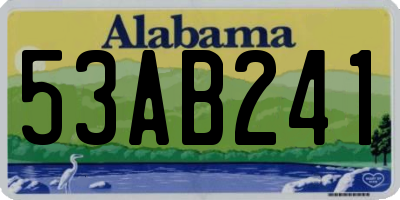 AL license plate 53AB241