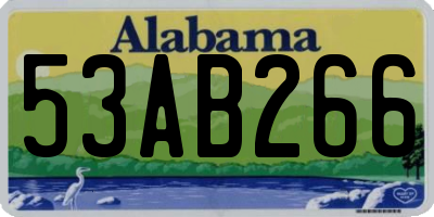 AL license plate 53AB266