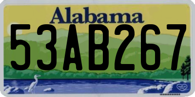 AL license plate 53AB267