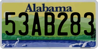 AL license plate 53AB283