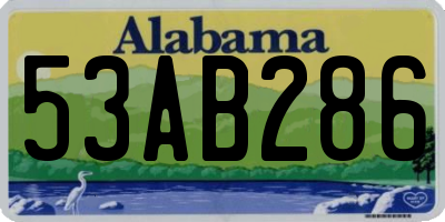 AL license plate 53AB286