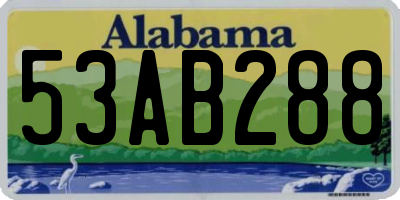 AL license plate 53AB288