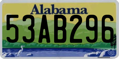 AL license plate 53AB296