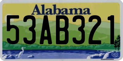 AL license plate 53AB321