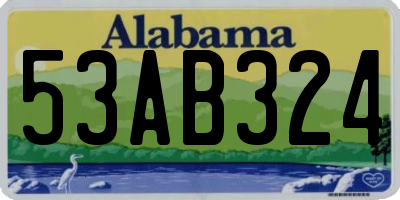 AL license plate 53AB324
