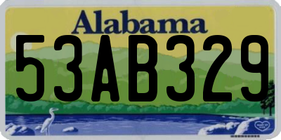 AL license plate 53AB329