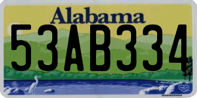 AL license plate 53AB334