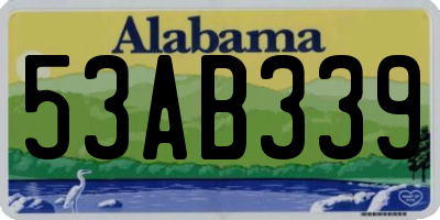 AL license plate 53AB339