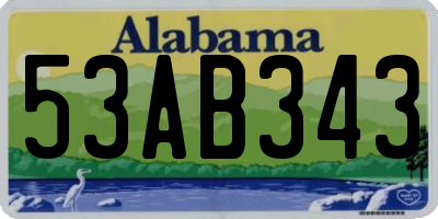 AL license plate 53AB343
