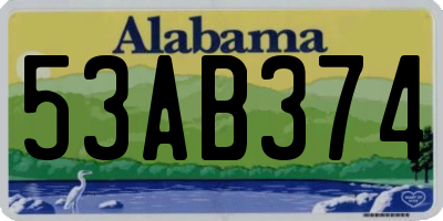 AL license plate 53AB374