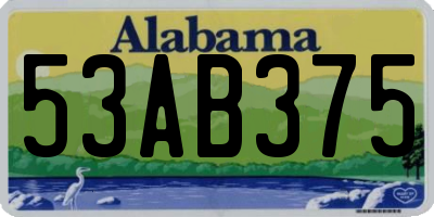 AL license plate 53AB375