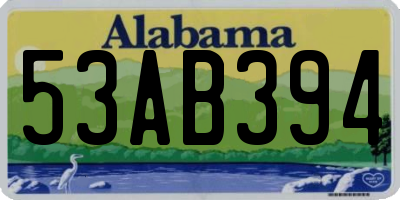 AL license plate 53AB394