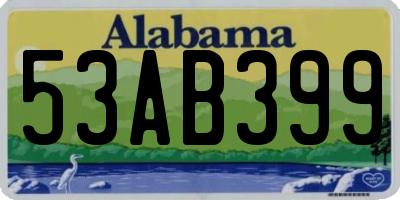 AL license plate 53AB399