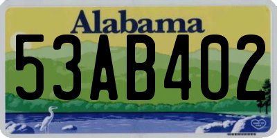AL license plate 53AB402