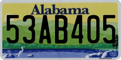 AL license plate 53AB405
