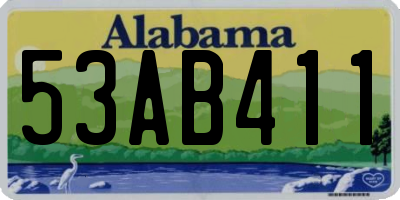 AL license plate 53AB411