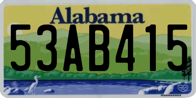 AL license plate 53AB415