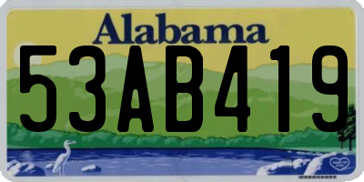 AL license plate 53AB419