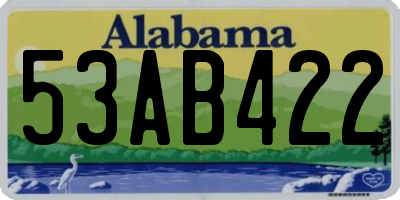 AL license plate 53AB422