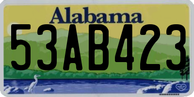 AL license plate 53AB423