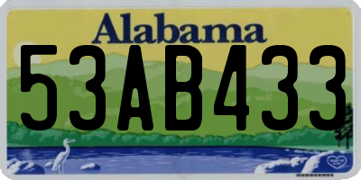 AL license plate 53AB433