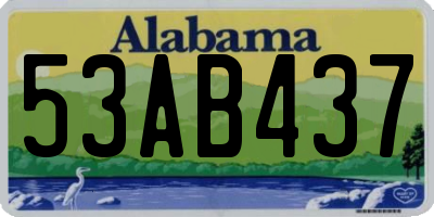 AL license plate 53AB437