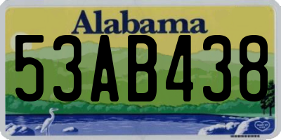 AL license plate 53AB438