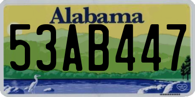 AL license plate 53AB447