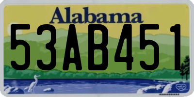 AL license plate 53AB451