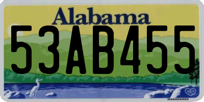 AL license plate 53AB455
