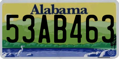 AL license plate 53AB463