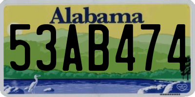 AL license plate 53AB474