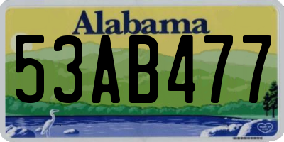 AL license plate 53AB477