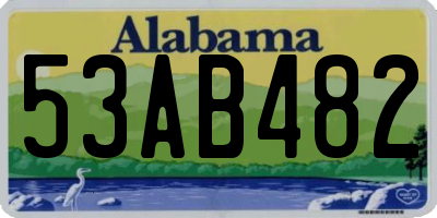 AL license plate 53AB482