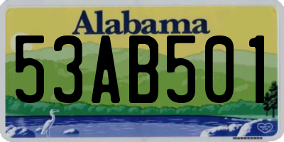 AL license plate 53AB501