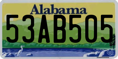 AL license plate 53AB505