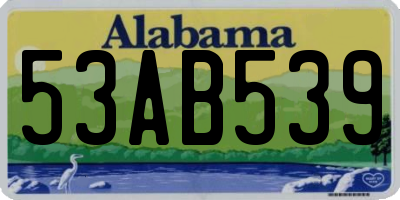 AL license plate 53AB539