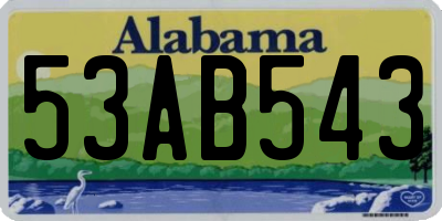 AL license plate 53AB543