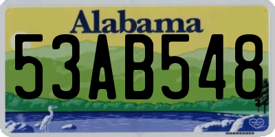 AL license plate 53AB548