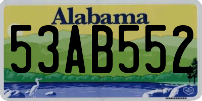 AL license plate 53AB552