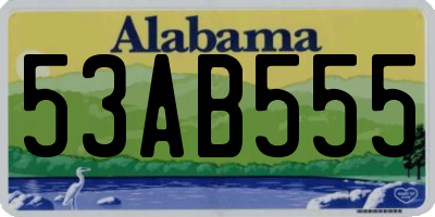 AL license plate 53AB555