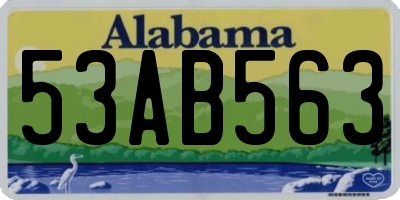 AL license plate 53AB563