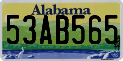 AL license plate 53AB565