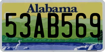 AL license plate 53AB569