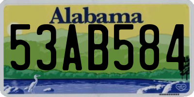 AL license plate 53AB584